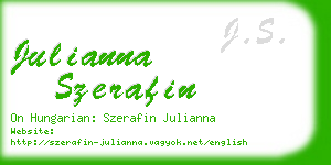 julianna szerafin business card